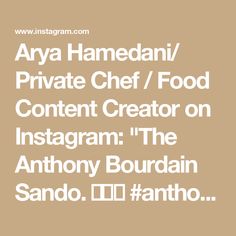 the text reads,'ava hamedan private chef / food content creator on instagram