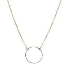 Single Diamond Cut Circle Necklace - Necklaces - Silver Circle / Gold Chain - Silver Circle / Gold Chain - Azil Boutique Gold Circle Necklace, Circle Necklace, Sterling Silver Chain, Diamond Cut, Long Necklace, Gold Vermeil, Jewelry Care, Sterling Silver Chains, Sterling Silver Pendants