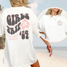 Trendy beach shirts for bachelorette party, Bach Bash shirts for bridal party. Trendy Shirts: https://etsy.me/3MywvSr Trendy Sweatshirt: http://bit.ly/3IZD94C Trendy Hoodies: https://bit.ly/3IVbiTg 💡 HOW TO PLACE YOUR ORDER: 1. Please Check and Review all the Photos 2. Select your Shirt Color and Size from drop down menu 3. Choose your Quantity as much as you want 4. Click "Add To Cart". You can go back to add more of your favorite items 5. Click "Proceed to Check Out" 6. Wait for your package White Short Sleeve Shirt For Beach Party, White T-shirt With Letter Print For Beach Party, White Short Sleeve T-shirt For Beach Party, Relaxed Fit Tops For Beach Party, White Graphic Print Shirt For Beach Party, White Surfing T-shirt For Vacation, White Custom Print Beach Shirt, Summer Crew Neck T-shirt For Honeymoon, Relaxed Fit T-shirt For Beach Party