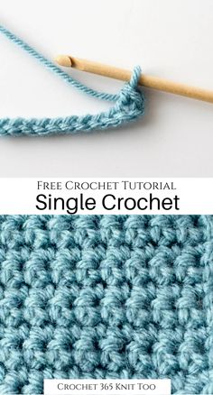 the crochet stitch is being used to make a single crochet pattern