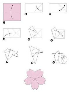 step by step instructions to make origami flowers