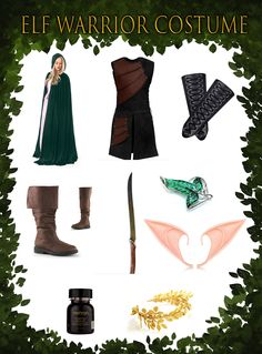 an image of elf costume with accessories for the character's role in the movie