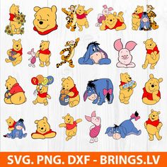 winnie the pooh and friends svg dxf files