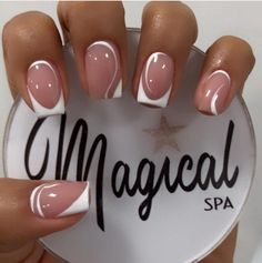 Sassy Nails, French Manicure Nails, Nagel Tips, French Tip Acrylic Nails, White Nail, Acrylic Nails Coffin Short