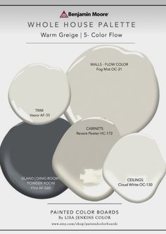 the paint colors for this house palette are white and gray