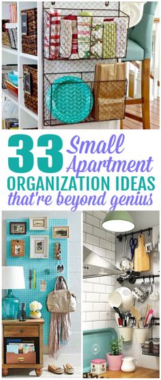 small apartment organization ideas that're beyond geniuses, including storage shelves and baskets