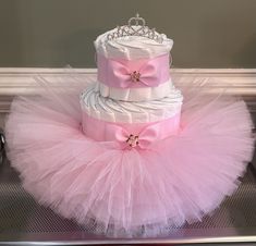 Dipper Cakes, Pink Diaper Cakes, Princess Diaper Cakes, Princess Centerpieces, Shower Baskets, Gift For Baby Girl, Tutu Pink, Diaper Gifts