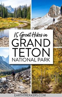 Best hikes in Grand Teton National Park: Cascade Canyon, Death Canyon, Taggart Lake, Inspiration Point, Static Peak Divide, String Lake, and more. Includes hiking stats, maps, photos, and important planning information. Taggart Lake, Wyoming Travel, National Park Road Trip, National Parks Trip, Us National Parks, Scenic Drive, North America Travel