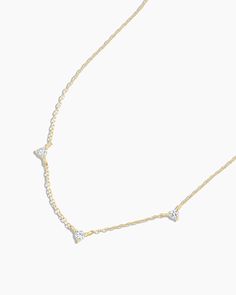 Diamond Eve Necklace – gorjana Gold Birthstone Necklace, Turquoise Birthstone, Floating Diamond Necklace, Trio Necklace, Gorjana Jewelry, Jewelry Gift Guide, Dainty Diamond Necklace, Statement Rings Diamond, Pearl Gifts