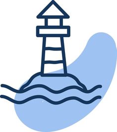 Sea lighthouse, illustration, vector, on a white background. Lighthouse Illustration, Sea Lighthouse, Background White, A White Background