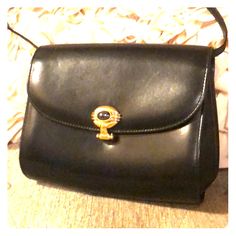 Authentic Vintage Gucci Black Handbag That Is In Absolutely Amazing Condition Like It Was Never Used And Just Stored To Admire!!! This Beauty Needs A New Home To Be Given The Attention And Use It Deserves!! It’s A One Of A Kind Rare Vintage Piece! One Of My Favs! Gucci Shoulder Bag With Gold-tone Hardware For Evening, Gucci Evening Shoulder Bag With Gold-tone Hardware, Vintage Gucci Evening Bags, Vintage Gucci Office Bag, Gucci Formal Satchel Bag, Vintage Gucci Bag For Business, Vintage Gucci Business Bag, Gucci Evening Shoulder Bag, Vintage Gucci Shoulder Bag For Business