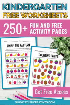 the free printable worksheet for kids to learn how to use fruits and vegetables