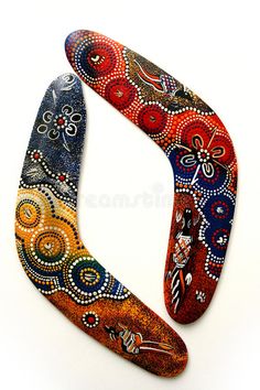 Australian Boomerang. stock photo Australian Boomerangs, Nokshi Katha, Boomerangs, White Image, Aboriginal Art, Beautiful Design, Photo Image, Art Ideas, Royalty Free Stock Photos