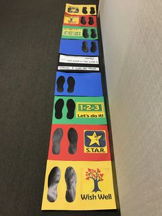 a row of posters with different shoes on them