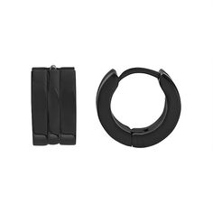 These gorgeous black ion-plated stainless steel huggie hoop earrings are a must-add to your collection. These gorgeous black ion-plated stainless steel huggie hoop earrings are a must-add to your collection. Length: 13 mm Backings: arched wire Metal: stainless steel Plating: black ion-plated Finish: matte Packaging: boxed Please note, due to the high value of this item, a signature may be required upon delivery. Size: One Size. Color: Multicolor. Gender: male. Age Group: adult. Modern Black Stainless Steel Hoop Earrings, Black Hypoallergenic Hoop Earrings In Stainless Steel, Black Stainless Steel Hoop Earrings, Minimalist Black Stainless Steel Hoop Earrings, Minimalist Black Small Hoop Huggie Earrings, Modern Black Hypoallergenic Hoop Earrings, Black Stainless Steel Hoop Earrings As Gift, Modern Black Huggie Hoop Earrings, Black Hypoallergenic Huggie Earrings