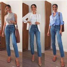 Questions? Leave A Comment Below! Mom Jeans Office Outfit, Life With Jazz, Capsule Style, Straight Jeans Outfit, Jeans Outfit For Work, Straight Leg Jeans Outfits, Mom Jeans Outfit, Jeans Outfit Women