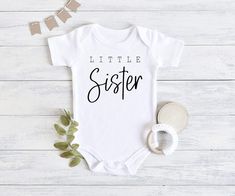 Soft Baby Clothes, Baby Announcement Onesie, White Onesie, Funny Baby Onesies, Baby Coming, New Baby Boys, Baby Sister, White Bodysuit