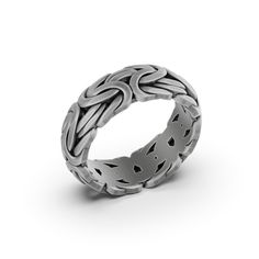 Byzantine Chain Band Ring, Elegant Silver Ring, Stylish Accessory for Daily Wear, Perfect Christmas Gift, Birthday Gift The Byzantine chain ring, an emblem of timeless elegance, captures the essence of the revered Byzantine era. Intricately crafted, the ring intertwines the beauty of the Byzantine chain with the contemporary aesthetics of a band ring. Its silver gleam is reminiscent of a bygone era when art and craftsmanship were paramount. Designed for the modern man who appreciates a touch of Engraved Byzantine Jewelry For Anniversary, Silver Byzantine Rings Hallmarked, Byzantine Style Box Chain Jewelry As Gift, Silver Byzantine Jewelry As A Gift, Byzantine Silver Jewelry For Weddings, Engraved Byzantine White Gold Jewelry, Byzantine Style Box Chain Jewelry, Engraved White Gold Byzantine Jewelry, Byzantine Style Engraved White Gold Jewelry