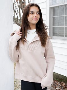 Sonata Fleece Sweatshirt | Parchment