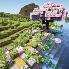 Minecraft Path, Minecraft Cherry Blossom, Case Minecraft, Minecraft Garden, Blossom House, Minecraft Java, Rumah Minecraft Sederhana, Minecraft World, Minecraft House Plans