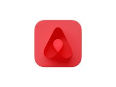 an app icon with a heart in the middle and a red square at the bottom