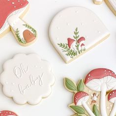 some cookies are decorated with different designs