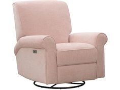 a light pink recliner chair on a white background