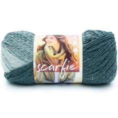 a skein of yarn with the words scarfle on it