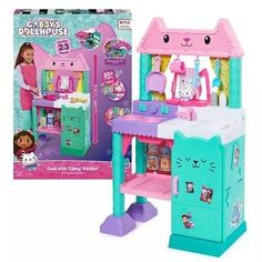 (eBay) Introducing the Gabby’s Dollhouse, Cakey Cat Kitchen set for kids! Cakey’s toy kitchen features a stove, a sink with a dish rack, 10 kitchen accessories and utensils, with utensil hangers that hang above the window, along with 9 pieces of play food and a toy refrigerator that has photos of Gabby and her Cat-Tastic kitties, which can also be used for storing your play food, kitchen accessories and your kids kitchen playset pieces! Kitchen Set For Kids, Toddler Kitchen Set, Kitchen Sets For Kids, Play Kitchen Accessories, Play Kitchens, Play Kitchen Sets, Toy Food, Cat Kids