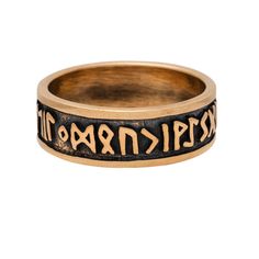 Runic Circle Bronze Ring Norse Alphabet, Rune Alphabet, Rune Ring, Viking Raven, Viking Shop, Nordic Runes, Paw Ring, Runic Alphabet, Elder Futhark Runes