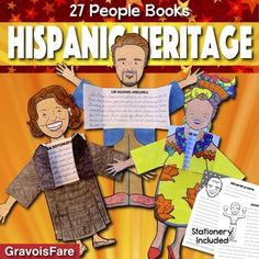 Whether you're preparing for Hispanic American Month or learning about famous Americans who have made a difference, this cut-color-and-create project is a must have! Ready-to-go templates for 27 famous Hispanic Americans make this a classroom-ready activity. Easy-to-follow directions - with photogra... Hispanic Art, Early Explorers, America Independence Day, Art And Writing, Constitution Day, Hispanic Heritage Month, Reading Classroom, Hispanic Heritage