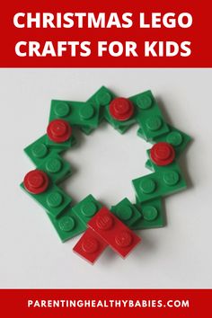 christmas lego crafts for kids with text overlay that reads, christmas lego crafts for kids