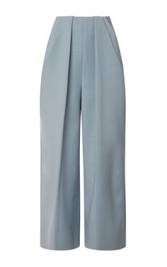 Pant With Symmetric Pleats by DELPOZO - Moda Operandi Pants Model, Pants Design, Fashion Line, Pants Pattern, Mode Inspiration, Looks Vintage, Fashion Details, High Waisted Pants, Moda Operandi