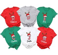 OxbridgeCo Family Christmas Shirt, Custom Christmas Shirt, Christmas Gift, Merry Christmas, Christmas TShirt, Matching Christmas Tee, Family Group Tee This customized gift can be used by all the members of family, it will be the best wanderlust, travel apparel unisex personalized shirt ever! 👉 Product Details:The T-Shirts, Hoodies, Youth, Toddler and Baby Suits(onesie) are unisex.👈 👉Reading the Sizing Chart: Please note that the sizing chart includes the measurements of one side of the shirt, not the circumference. 👈 👉Please review all the sizing charts that were added in the product pictures. 👉How Do I Order👈 1️⃣ Please review all the information provided before placing an order 2️⃣ Select the shirt type and size using the drop down menu. 3️⃣ Select the color of the shirt using the Black Holiday Family Matching T-shirt, Christmas T-shirt With Name, Red Family Matching Holiday T-shirt, Red Family Matching Christmas T-shirt, Family Matching Christmas Cotton T-shirt, Family Christmas Shirts, Christmas Tees, Christmas Tshirts, Custom Christmas