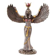 an egyptian statue is shown on a white background