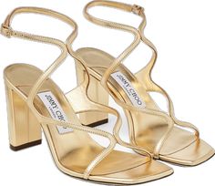 Jimmy Choo Sandals, Nappa Leather, Valentino Garavani, Miu Miu, Jimmy Choo, Leather Sandals, Gold Metal, Fendi, Sandals