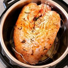 the chicken is cooked in the slow cooker