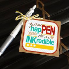 a pen is sitting on top of a piece of paper that says you have been inked