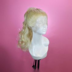 Platinum Blonde High Ponytail Wig | eBay High Ponytail Wig, Blonde High, Drag Wigs, Bottle Blonde, Blonde Ponytail, Ponytail Wig, Barbie Hair, High Ponytail, High Ponytails