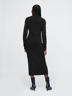 CashSoft Turtleneck Maxi Sweater Dress Fitted Black Maxi Sweater Dress, Fitted Black Turtleneck Sweater Dress, Black Fitted Crew Neck Sweater Dress, Black Stretch High Neck Sweater Dress, Maxi Sweater Dress, Non-stretch Long Sweater Dress, Maxi Sweater, Plush Yarn, Sweater Maxi Dress