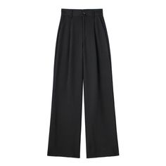 F00167163-101 Button Fashion, French Women Style, Work Pants Women, Pant Women, High Waist Trousers, High Waist Wide Leg Pants, Pants Vintage, Straight Trousers, Solid & Striped