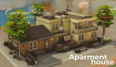 an apartment house is shown in this animated image