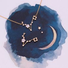 Pisces Zodiac Constellation Jewelry Pisces Jewelry, Zodiac Fashion, Pisces Astrology, Pisces Necklace, Constellation Earrings, Zodiac Constellation Necklace, Astrology Pisces, Earrings Necklace Set