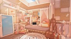 Bloxburg Cozy House Interior, Cozy Bedroom Bloxburg, Bloxburg Detailed Bedroom, Beachy Living Room Bloxburg, Cozy Bloxburg Bedroom, Bloxburg Spring House Interior, Kawaii Bloxburg House, Bloxburg Cozy House, Cute Bloxburg Bedrooms