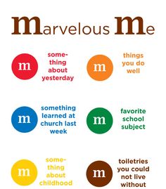 the marvelous me poster is shown in different colors and font, as well as an image of