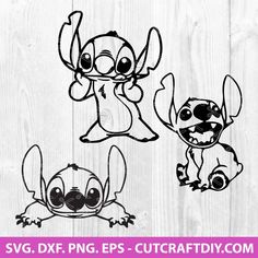 the stitcher characters are outlined in black and white, on a wooden background with text that reads svg dxf png eps