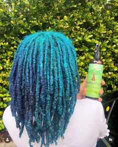 Black And Blue Locs, Turquoise Locs, Magenta Locs, Turquoise Hair Ombre, Earthy Girl