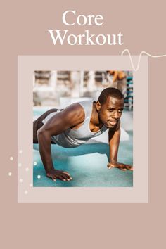 a man is doing push ups on the ground with his hands behind his head and feet