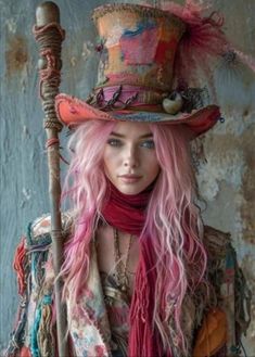 Mad Hatter Woman Costume, Karneval Inspiration, Mad Hatter Costume Female, Hippie Costume Diy, Pink Steampunk, Geek Outfit, Steampunk Outfits