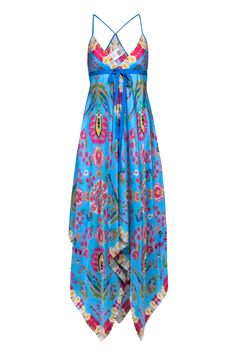 Current Boutique-Etro - Blue & Mulit Color Print Maxi Dress One Size Boho Attire, Cami Dresses, Chanel Perfume, Cute Modest Outfits, Fashion Moodboard, Soak Up The Sun, Paisley Design, Beach Scene, Printed Maxi